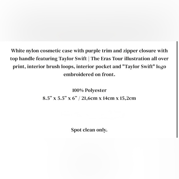 Taylor Swift The Eras Tour Cosmetic Case - Picture 4 of 7